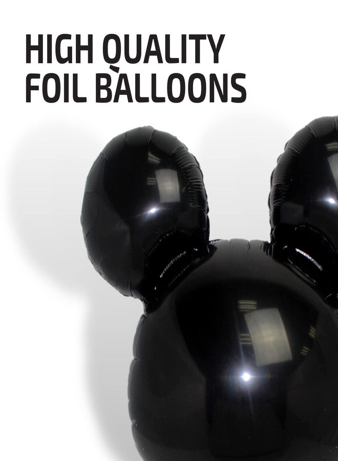 BOGAZNET 10 PCS Black Mouse Head Foil Balloons for Kids 24" Murine Mylar Balloons for 1st Birthday Mouse Head for Kids Party Decoration and Birthday Party Supplies - Image 4